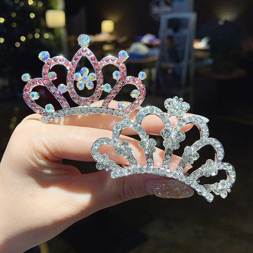 Girls crown tiara children princess crown hairpin hairband little girl clip baby hair accessories korean style hairpin