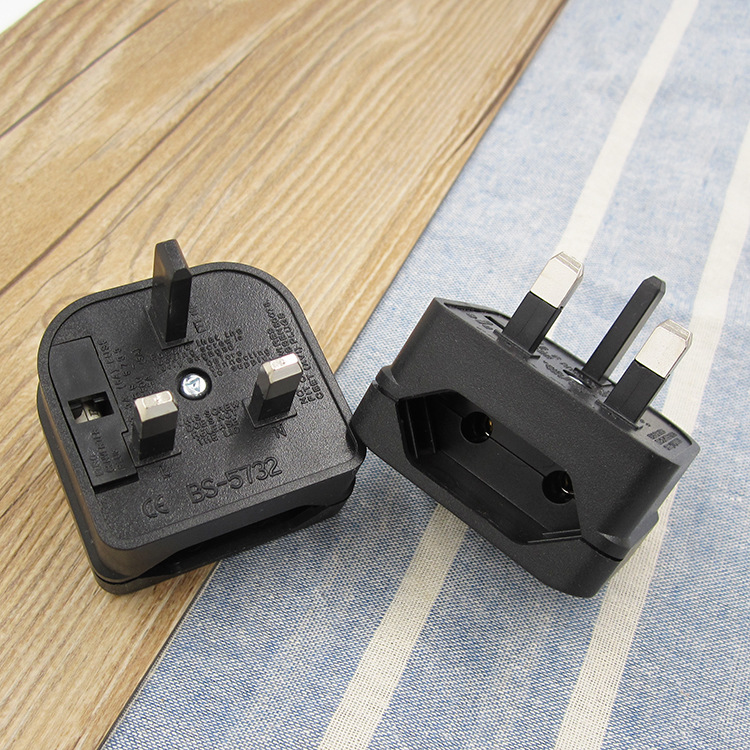 Enchufe de conversión estándar europeo a británico enchufe europeo a británico BS enchufe británico adaptador estándar europeo