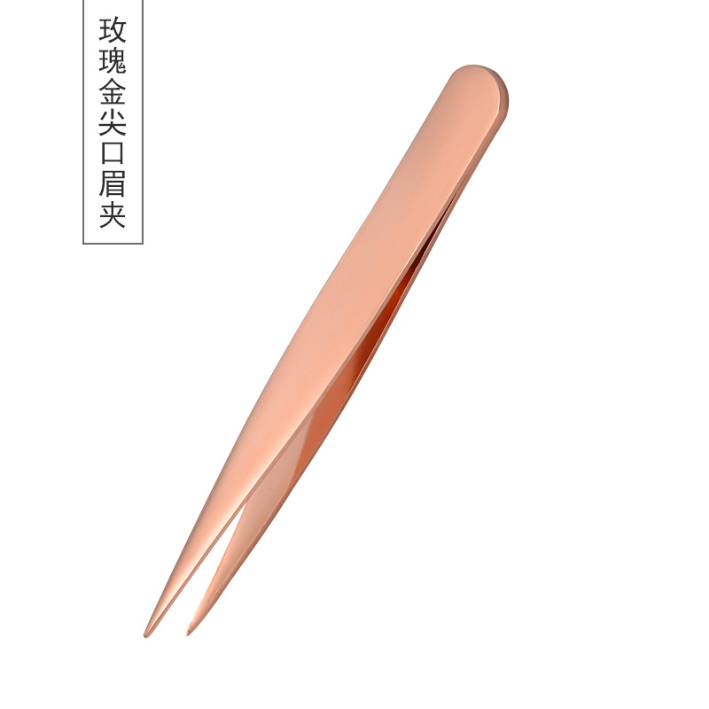 Fabricante de acero inoxidable clip de la ceja clip de la belleza oblicua plana boca clip de la ceja Clipper pinzas herramientas de belleza traje