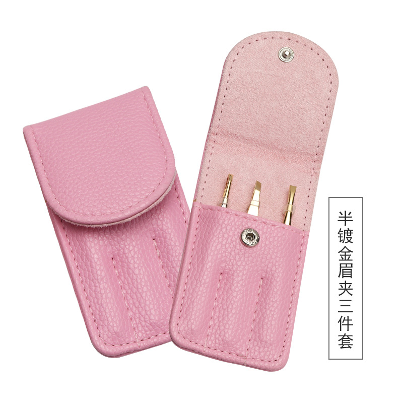 Fabricante de acero inoxidable clip de la ceja clip de la belleza oblicua plana boca clip de la ceja Clipper pinzas herramientas de belleza traje