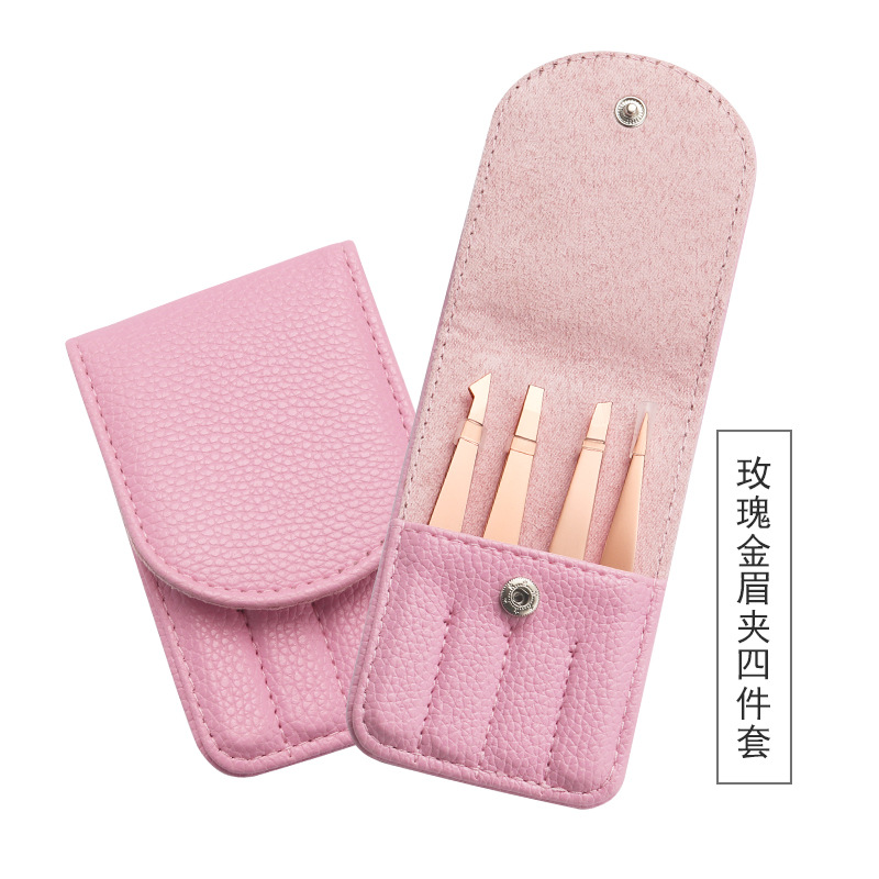 Fabricante de acero inoxidable clip de la ceja clip de la belleza oblicua plana boca clip de la ceja Clipper pinzas herramientas de belleza traje