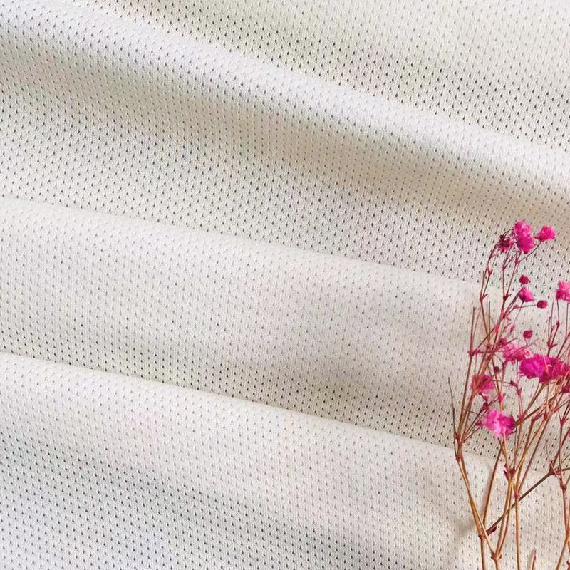 涤纶低弹网眼布 运动服里料  内衬网布  底弹网 健康布 满天星