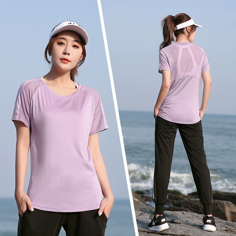 Спортивная быстросохнущая одежда для фитнеса больших размеров, футболка для йоги 200 кг, женский летний Свободный Топ для бега с короткими рукавами для полных девочек
