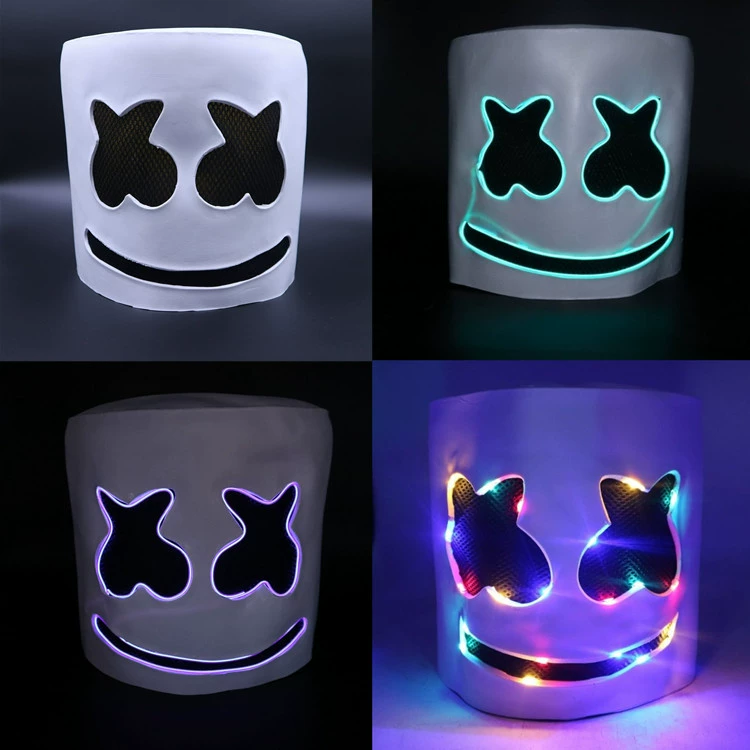 Хэллоуин-маска Eva Marshmello с головной маской маска маска маска маска Нажиматель предлока для танца Хэллоуина