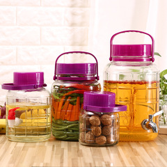 Sealed glass bottle with tap for homemade liquor, 10 pounds, thick sealed jar for making lychee wine, pickling wine pot