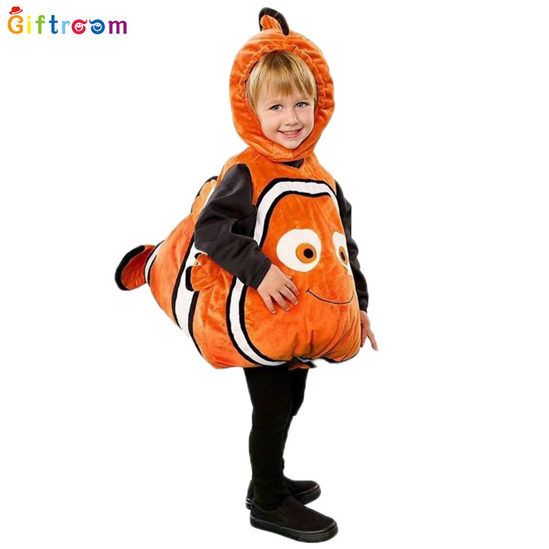 Children's Halloween Costume Finding Nemo Clown Fish Bag Fishtail Vest Cartoon Performance Costume