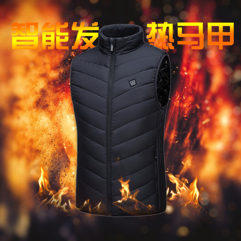 Ocio transfronterizo universal al por mayor inteligente chaleco de calentamiento térmico para hombres y mujeres chaleco de algodón caliente frío