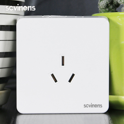 Type 86 surface-mounted 16A three-hole wall socket white high-power air conditioner large flat plug power switch panel wholesale