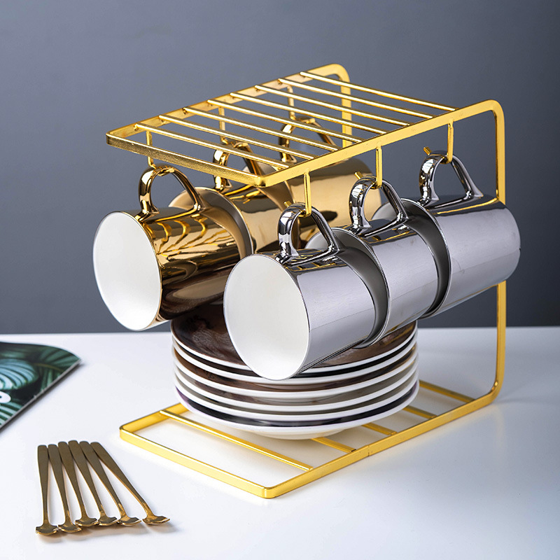 Jinfulandulo reflejo facial taza de café espejo Taza Internet Celebrity Reflexión personalidad creativa simple flor taza de té