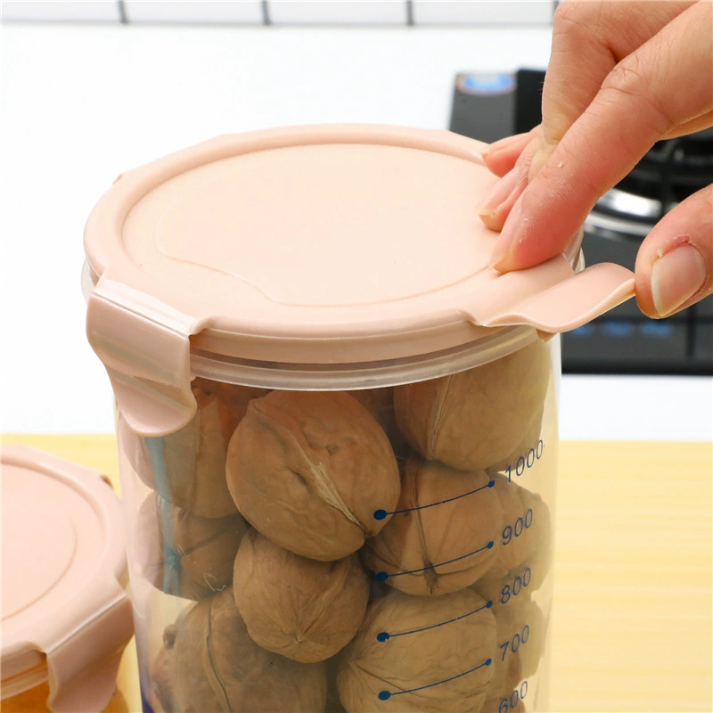 Кухня за пределами границ miscellaneous зерно snack хранение коробка запечатывания можно наложить с прозрачной пластиковой сушкой с крышкой для хранения