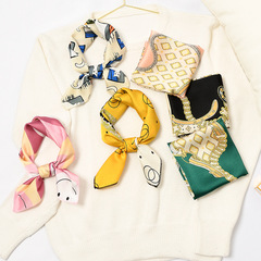 【50cm】方巾女韓國百搭秋冬季文藝小絲巾復古紗巾日系春秋薄圍巾