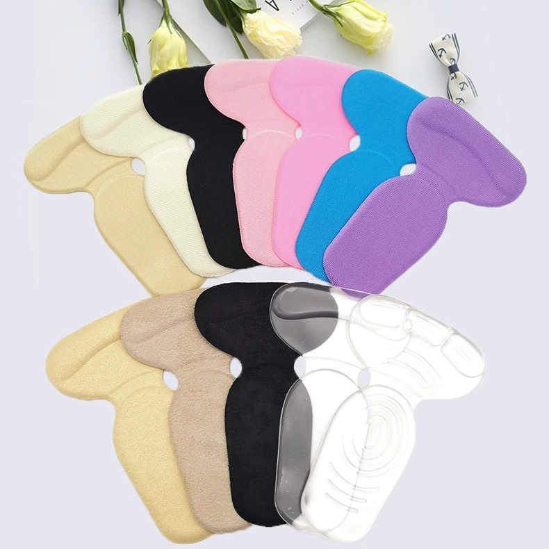 Наклейка на пятку Анти-износ наклейка для ног Силиконовая Т-образная наклейка два-в-одном Наклейка на высокий каблук Женская Анти-падение пятки Анти-боль пусковая площадка пятки PU