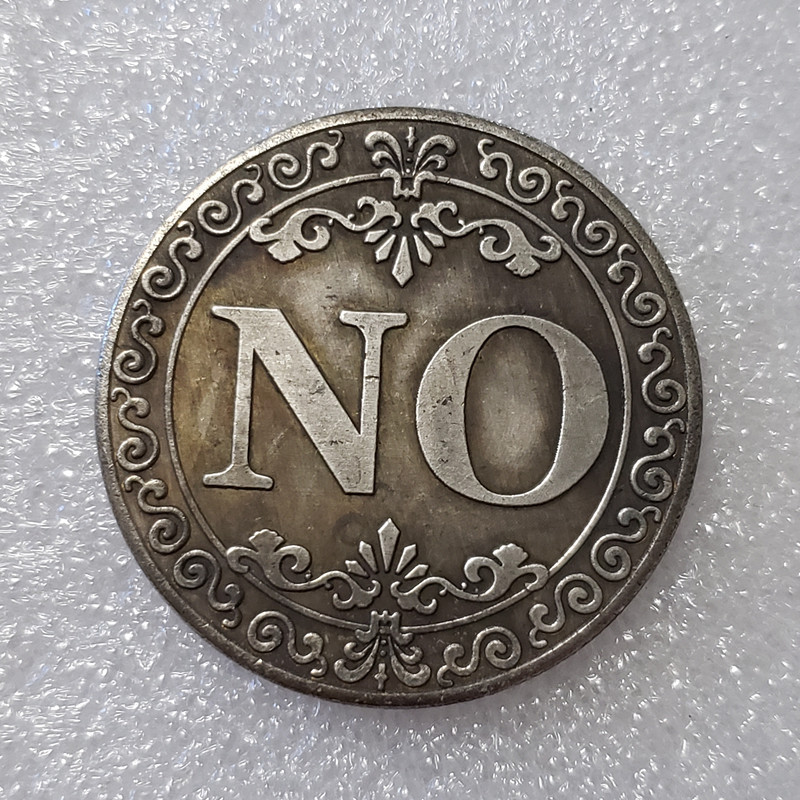 Antique crafts YES/NO decision coin commemorative coin silver dollar. Collection 1047-6 2