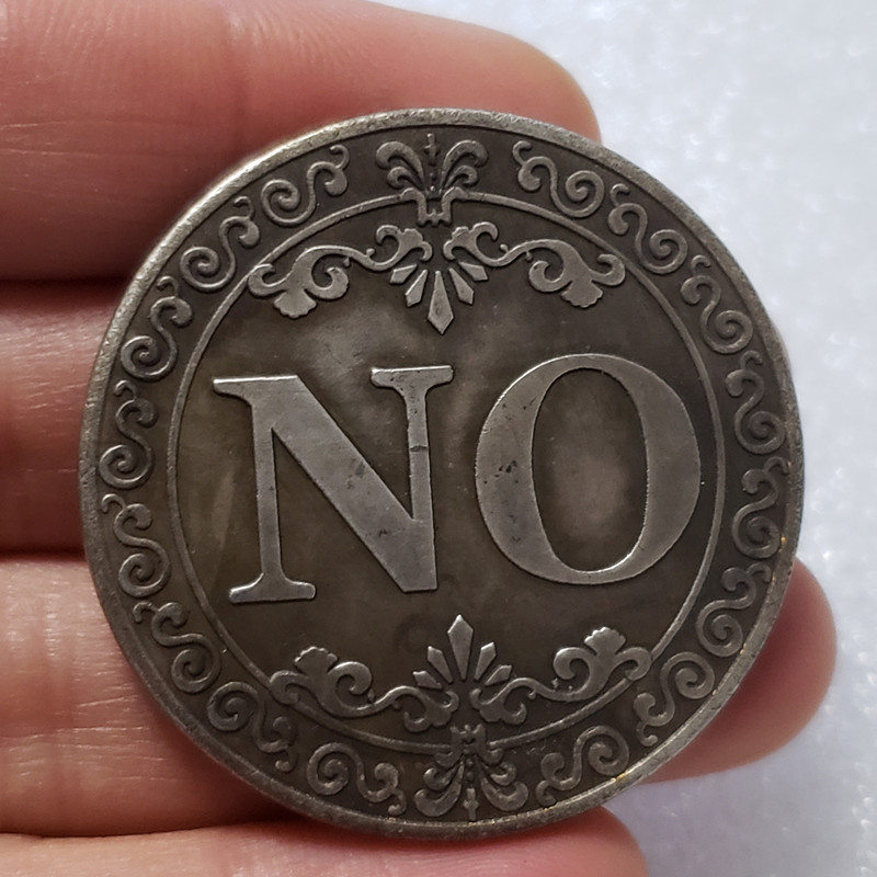 Antique crafts YES/NO decision coin commemorative coin silver dollar. Collection 1047-6 4