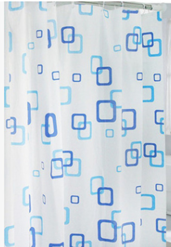 Fashionable black and gray checkered PEVA shower curtain Ningbo thickened waterproof and mildew-proof printed shower curtain partition bathroom curtain