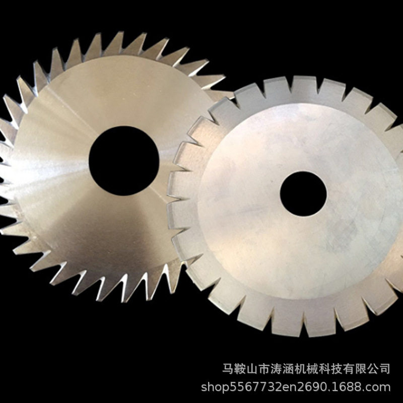 割布圆形齿刀波浪圆刀片齿形虚线切布刀片异形锯片切割机高硬度