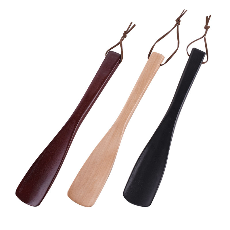 Precio de fábrica imitación de madera maciza de palo de rosa tirador de zapatos 25cm largo de madera maciza tirador de zapatos sólido durable hogar conveniente