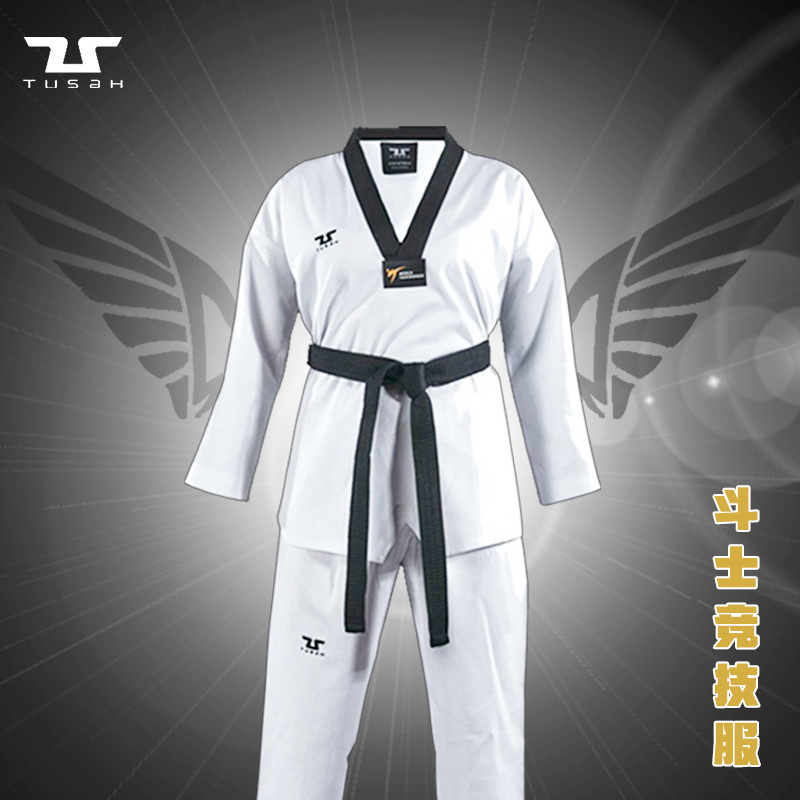Fighter Taekwondo Uniforms for Adults and Children Men's Taekwondo Uniforms Female College Students Training Competition Competition Uniforms Long Sleeve Clothing
