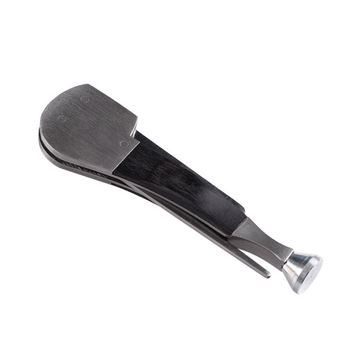 Ebony pipe, knife, pipe tool, pipe press, three-in-one accessories, maintenance and cleaning, solid wood smoking set, portable