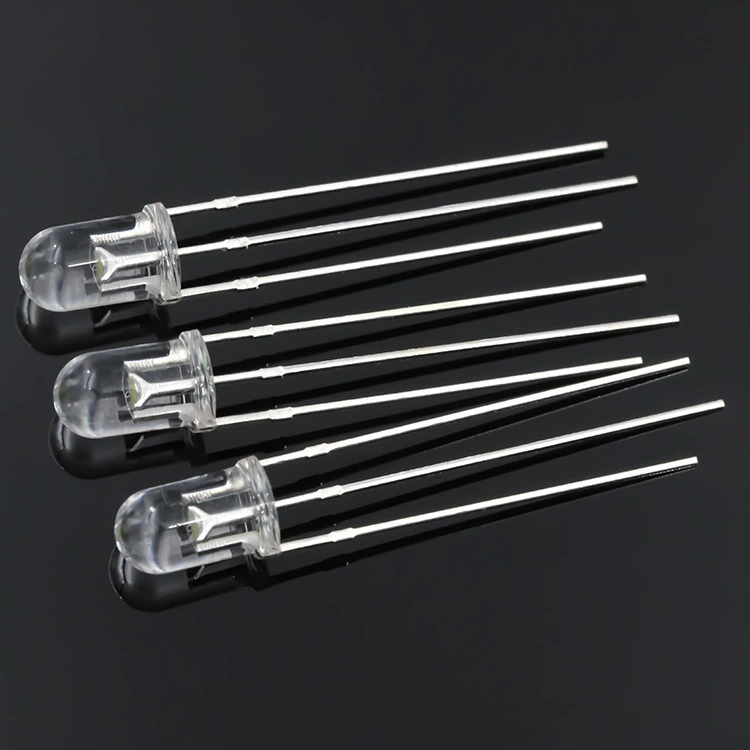 Two -color F5/5mm round head transparent LED light -emitting diodes, red, green, red, red, green, green, co -sharing