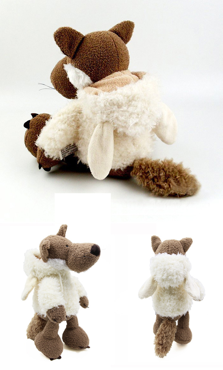 Linda muñeca de cordero somnoliento sombrero de dormir oveja feo lindo juguete de peluche muñeca de trapo para niños almohada muñeca de oveja lobo transfronterizo