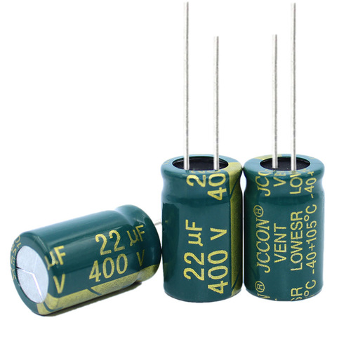 400V 22uF JCCON Green Gold High-Frequency Low-Resistance Switching Power Supply Adapter Capacitor 10x17 13x21