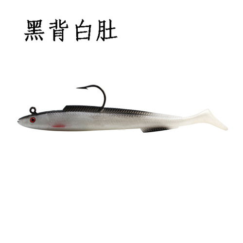 Five-color musta fish hook electric eel package lead fish lure bait 10/30g laser eel soft bait black fish bait