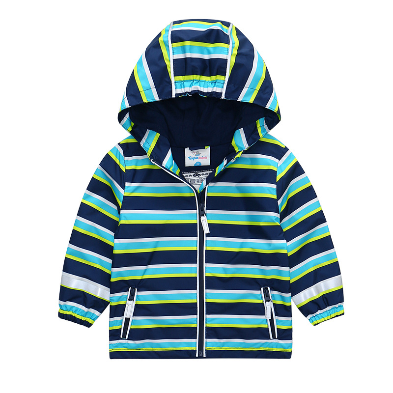 เสื้อแจ็คเก็ตสีฟ้าลายทาง (ซับในผ้าเจอร์ซีย์) / 80