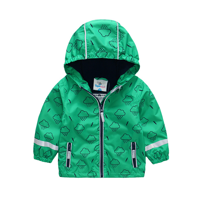 Factory direct new boys European and American quality windbreaker spring and autumn thin plus velvet jacket coat