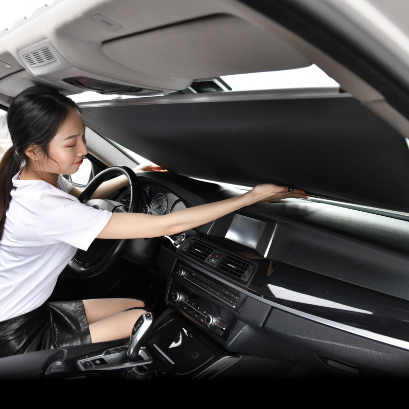 Manufacturer's new automatic retractable car sun protection cooling sun shield car sun shield front gear sun visor Manufacturer's new automatic retractable car sun protection cooling sun shield car sun shield front gear sun visor