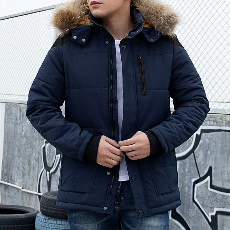 Warm down jacket for leisure with hood, 2023