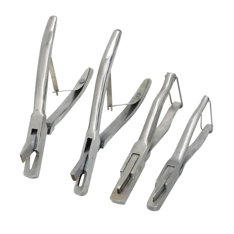 Abrazadera de oreja veterinaria abrazadera de oreja multi-especificación en forma de V en forma de U abrazadera de oreja de acero inoxidable abrazadera de oreja prevención de epidemias