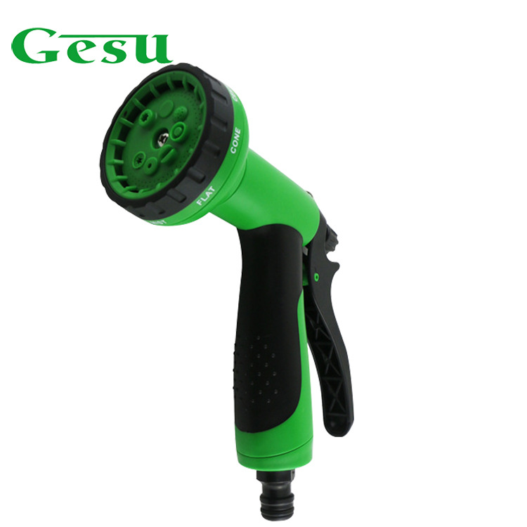 塑料ABS八功能园林洗车包胶水枪含塑料接头