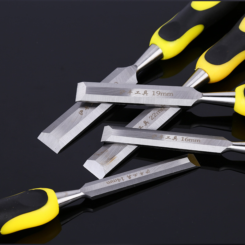 Mango de doble color para trabajar la madera de la fábrica de talla de madera al por mayor hollowing slot manual herramienta plana del distrito de Hedong talla el