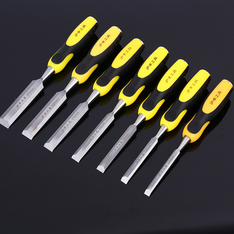 Mango de doble color para trabajar la madera de la fábrica de talla de madera al por mayor hollowing slot manual herramienta plana del distrito de Hedong talla el