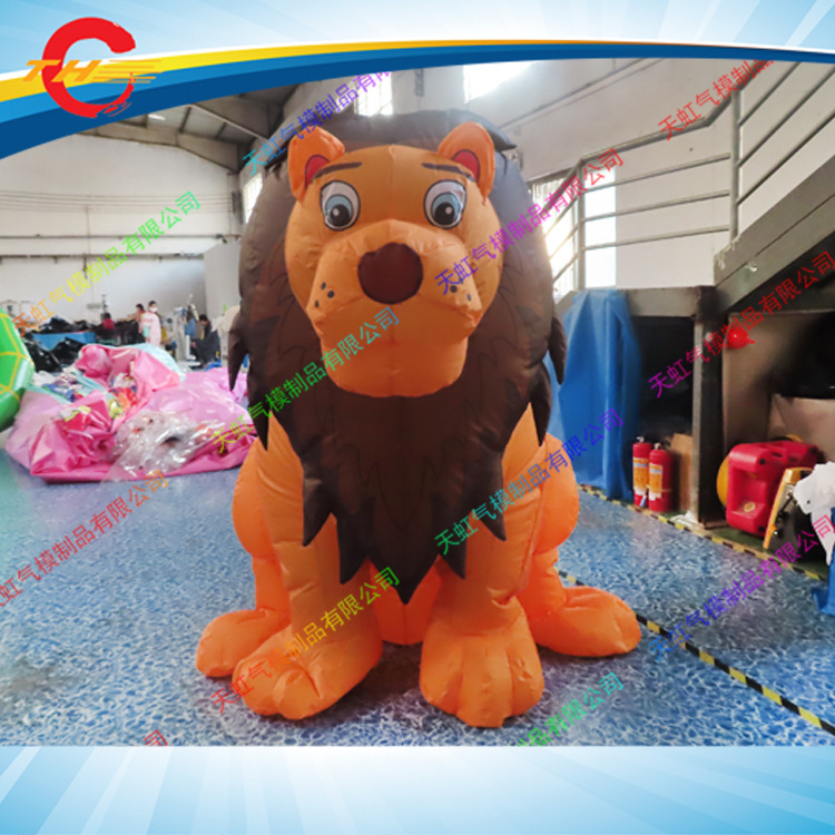 【充气卡通狮子模型】森林之王卡通充气气模  宣传人偶行走卡通