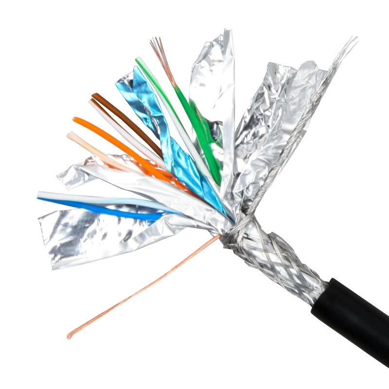 Кабель Ethernet 10G Cat7 с двойной экранировкой и многожильным медным Медным проводником без кислорода, серый, сетевой кабель 10G длиной 1 2 3 5 10 20 м