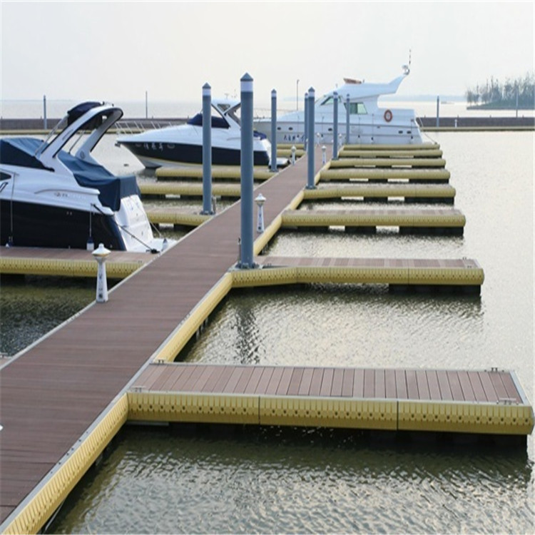 Yacht marina pontoon aluminum alloy structure floating platform marina manufacturers supply pontoon foreign pontoon