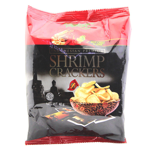 Southeast Asian Leisure Snacks, Indonesian Import Papatonk Pah-pah-tong Shrimp Chips, Bestselling Puffed Snack 40g