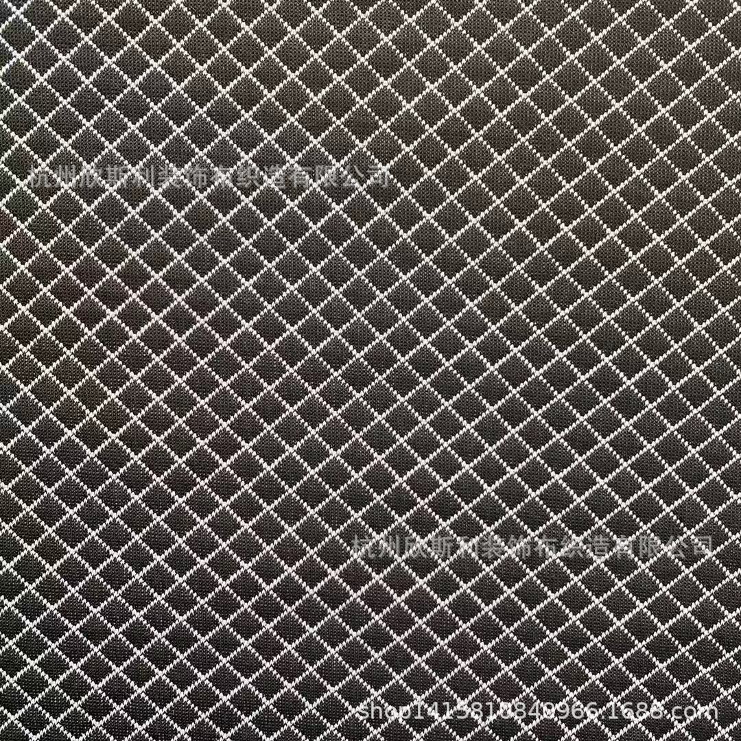 源头厂家针织空气层黑白小格子低弹丝床垫面料记忆枕乳胶枕枕头套