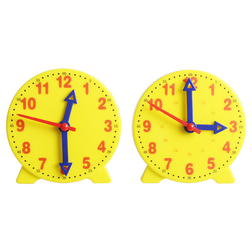 10cm three-hand linkage 12 o'clock 24 clock watch model clock face model learning clock mathematics teaching aids