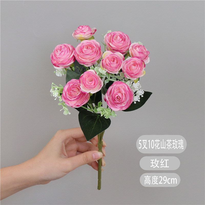 5 포크 10 꽃 마운틴 티 로즈 레드
