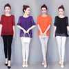 Summer colored summer clothing, shiffon long T-shirt, jacket, oversize, with short sleeve