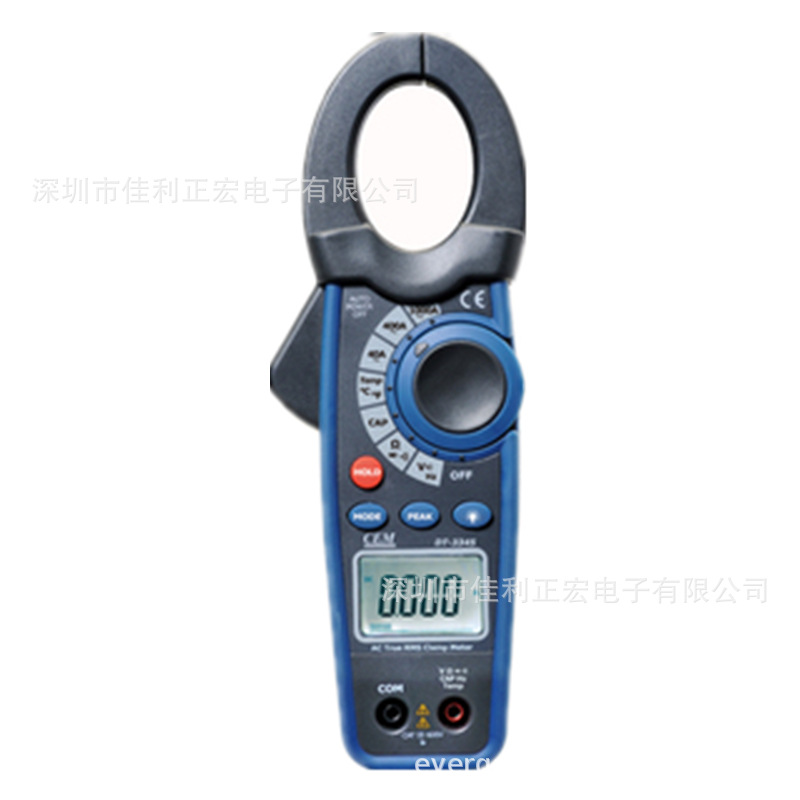 CEM华盛昌DT-3345交流真有效值钳型表 数字钳形表 K型温度探头