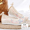 Clearance 2020 new lace embroidered Hanfu shoes female embroidered shoes, tillers, bow shoes, ancient style shoes, ancient costume cloth shoes