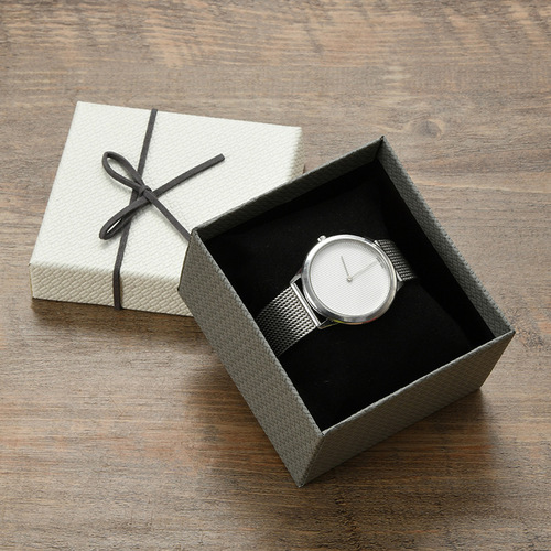Factory direct sales litchi pattern paper watch box hand jewelry necklace heaven and earth cover gift box proposal ring box wholesale