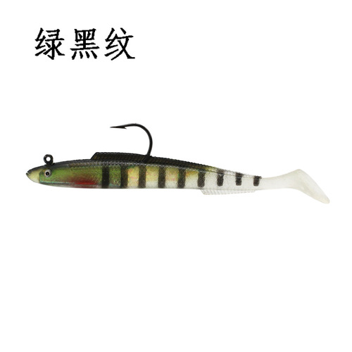 Five-color electric eel package lead fish lure bait 10cm10g/15cm30g laser soft bait trolling black bait
