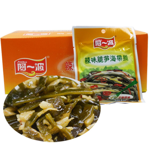Fujian Specialty: A Yibo Spicy Crispy Bamboo Shoots & Kelp Strips, 80g – Savory Pickles, Appetizing Side Dishes, and Flavorful Condiments to Enhance Your Meal