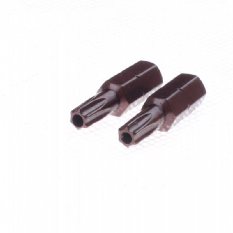 尼高短款花型电动批头25mm长六角风批头带中孔实心螺丝刀起子头