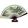 Factory Source 10 -inch Folding Silk Fan Men's Folding Fan Fan Fan Fan Style Full Bamboo Silk Fan Gift Wholesale